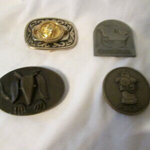 Lot of 4 Belt Buckles
